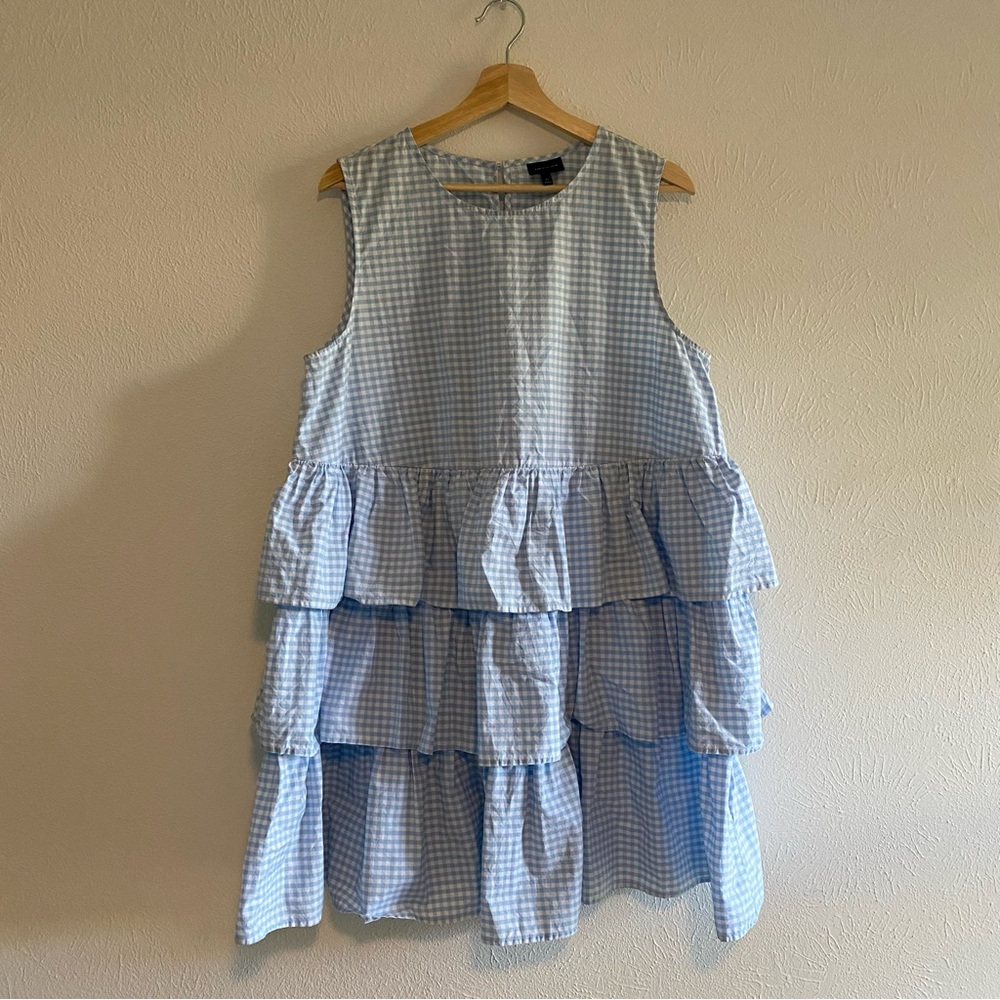 Who What Wear | Ruffled Tiered Gingham Dress | XL